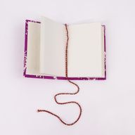 Assorted floral-print cotton-bound notebooks, 7 x 10 cm (display pack)