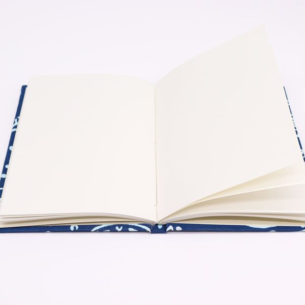 Cotton bound notebooks 20x15cm - 96 pages - Fish Indigo