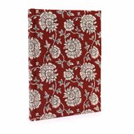 Cotton bound notebooks 20x15cm - 96 pages - Bordeaux Floral