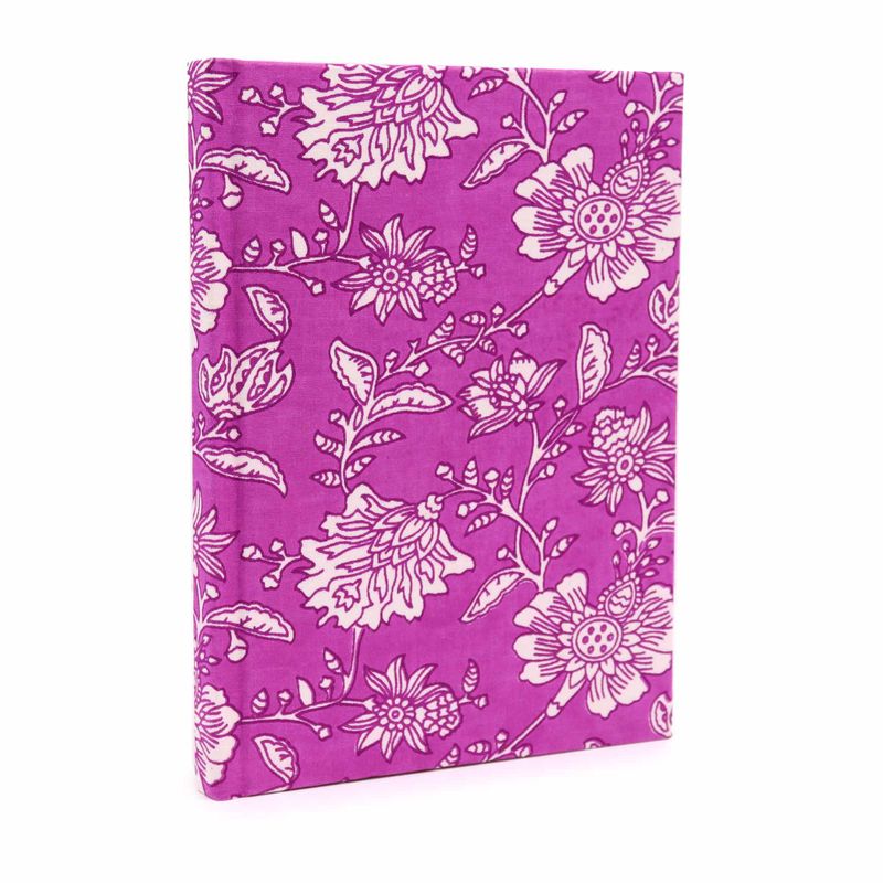 Cotton bound notebooks 20x15cm - 96 pages -Fuchsia Antique