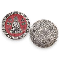 Buddha Red Decor Incense Holder 10cm