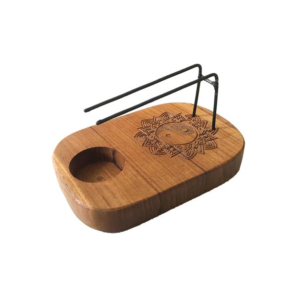 Palo Santo Burner - Teak Wood - Yin & Yang Design