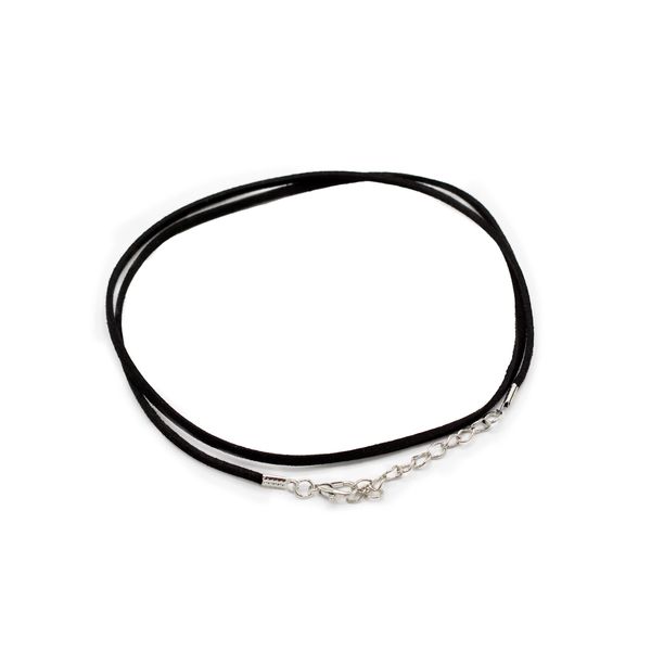 Packs Suede Pendant Cords - 2.5mm x 55cm - Black A001