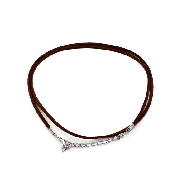 Packs Suede Pendant Cords - 2.5mm x 55cm - Dark Brown A010