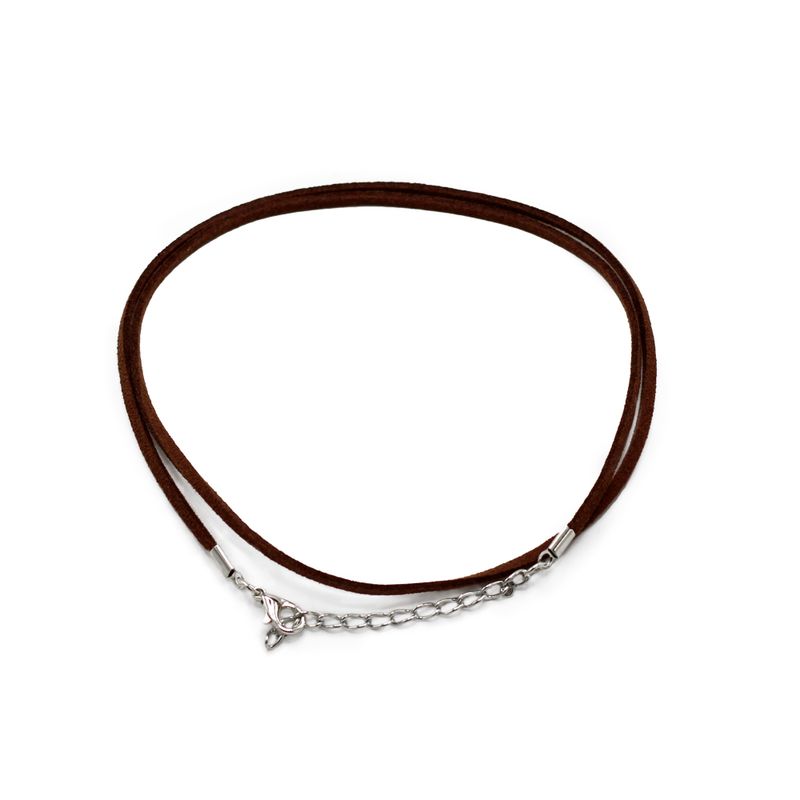 Packs Suede Pendant Cords -  2.5mm x 55cm - Dark Brown A010