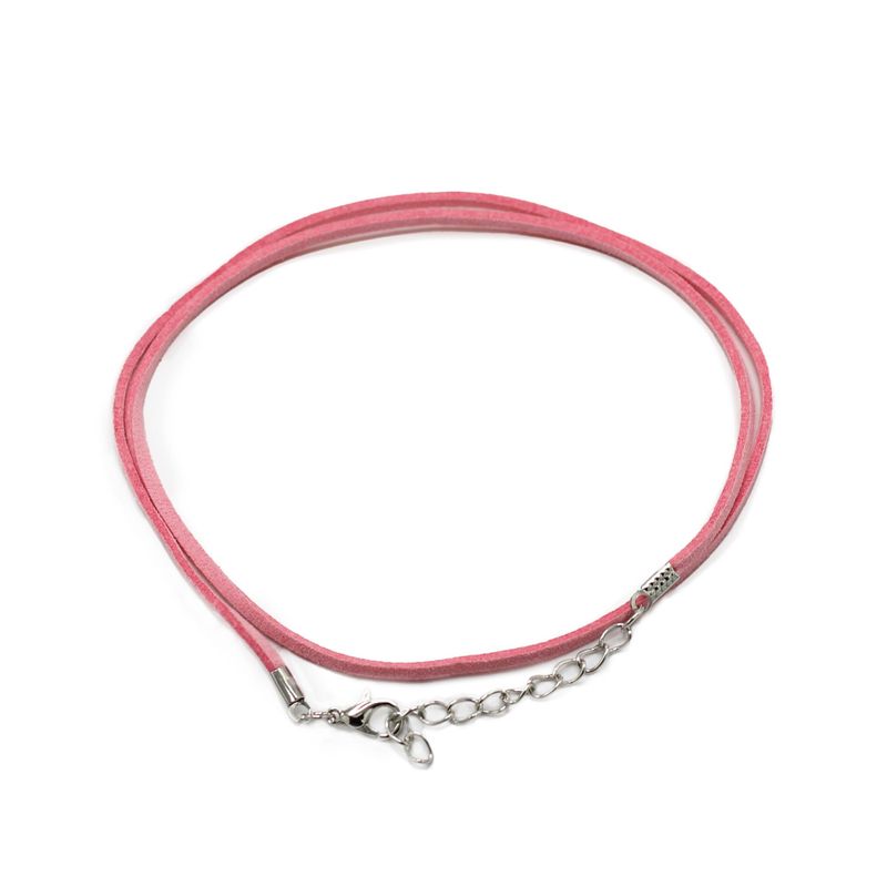 Packs Suede Pendant Cords -  2.5mm x 55cm - Pink A064