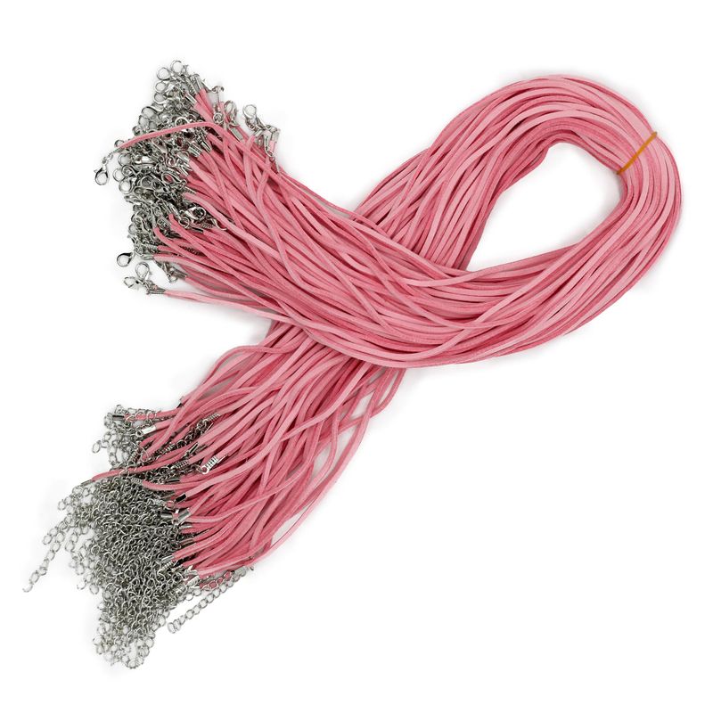 Packs Suede Pendant Cords -  2.5mm x 55cm - Pink A064