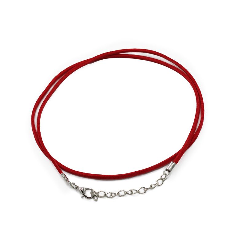 Packs  Suede Pendant Cords -  2.5mm x 55cm - Red A056