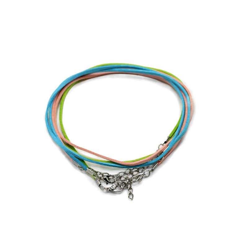 Packs Suede Pendant Cords -  2.5mm x 55cm - Assorted (10 colours)