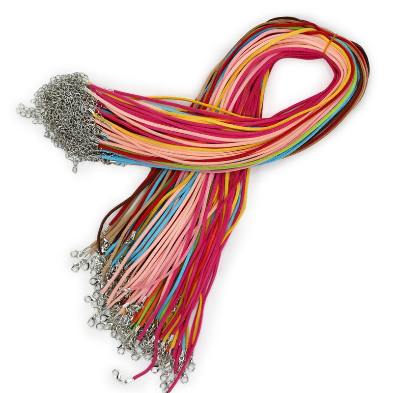 Packs Suede Pendant Cords -  2.5mm x 55cm - Assorted (10 colours)