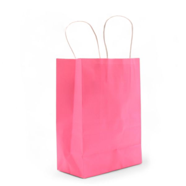 Cord Handle Paper Bag (16x22x8cm) - Blush pink (130g)