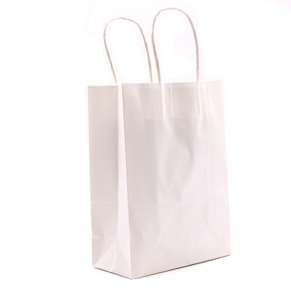 Lrg Cord Handle Paper Gift Bag (26x32x12cm) - White (130g)