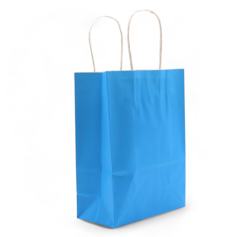 Lrg Cord Handle Paper Gift Bag (26x32x12cm) - Blue (130g)