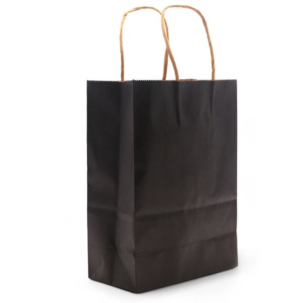 Lrg Cord Handle Paper Gift Bag (26x32x12cm) - Black (130g)