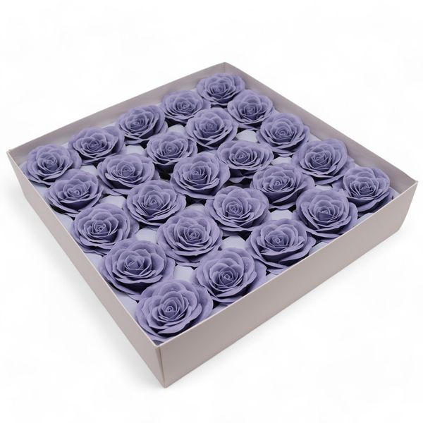 Craft Soap Flower - Lrg (7-Layer) Vintage Rose - Steal Blue