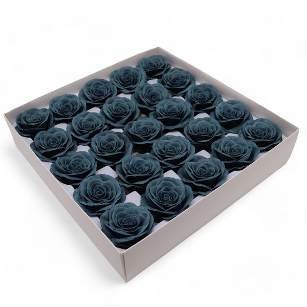 Craft Soap Flower - Lrg (7-Layer) Vintage Rose - Ironhead Teal