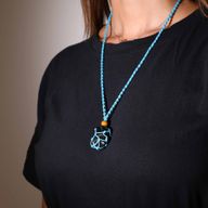 Crystal Gemstone Necklace Cord 45cm/18inch - Blue