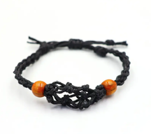 Crystal Gemstone Bracelet Cord 20-28cm/7.8-11inch - Black
