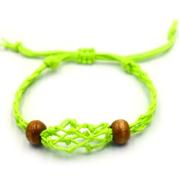 Crystal Gemstone Bracelet Cord 20-28cm/7.8-11inch - Green