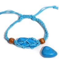 Crystal Gemstone Bracelet Cord 20-28cm/7.8-11inch - Blue
