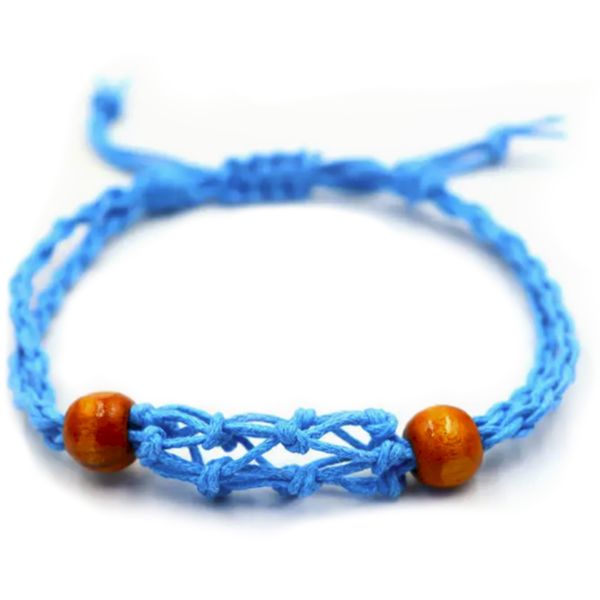 Crystal Gemstone Bracelet Cord 20-28cm/7.8-11inch - Blue