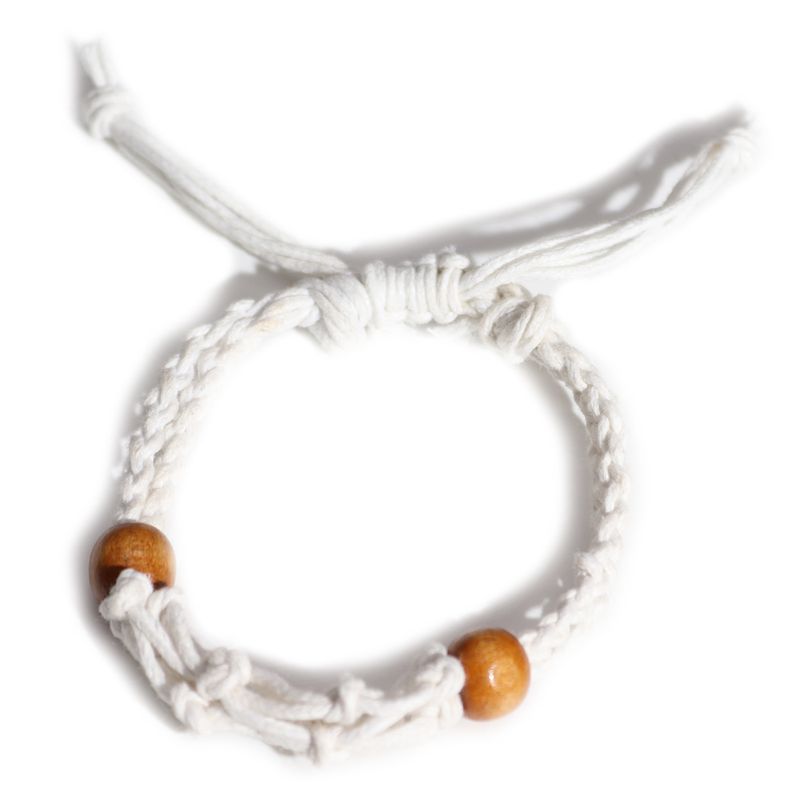 Crystal Gemstone Bracelet Cord 20-28cm/7.8-11inch - White