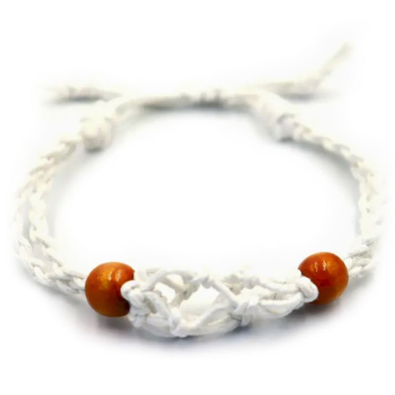 Crystal Gemstone Bracelet Cord 20-28cm/7.8-11inch - White