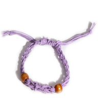 Crystal Gemstone Bracelet Cord 20-28cm/7.8-11inch - Purple