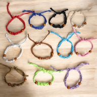 Crystal Gemstone Bracelet Cord 20-28cm/7.8-11inch - Mix Pack 5 of each colour