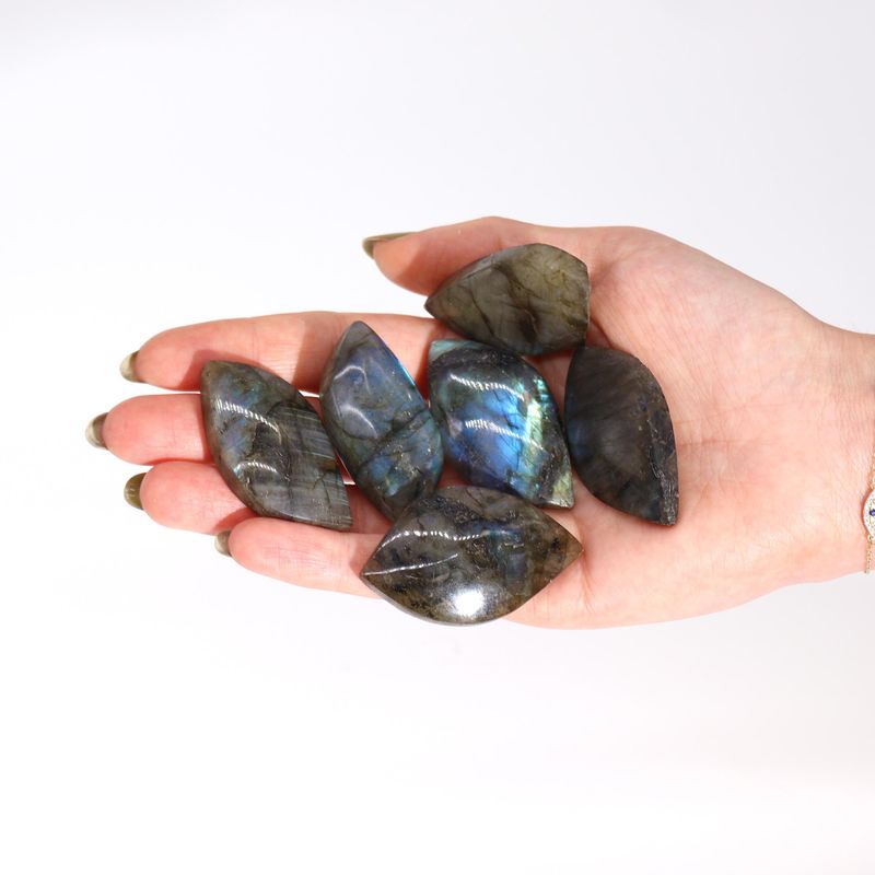 Madagascar Labradorite Leaf Stones (approx 13-20g 45-50mm)