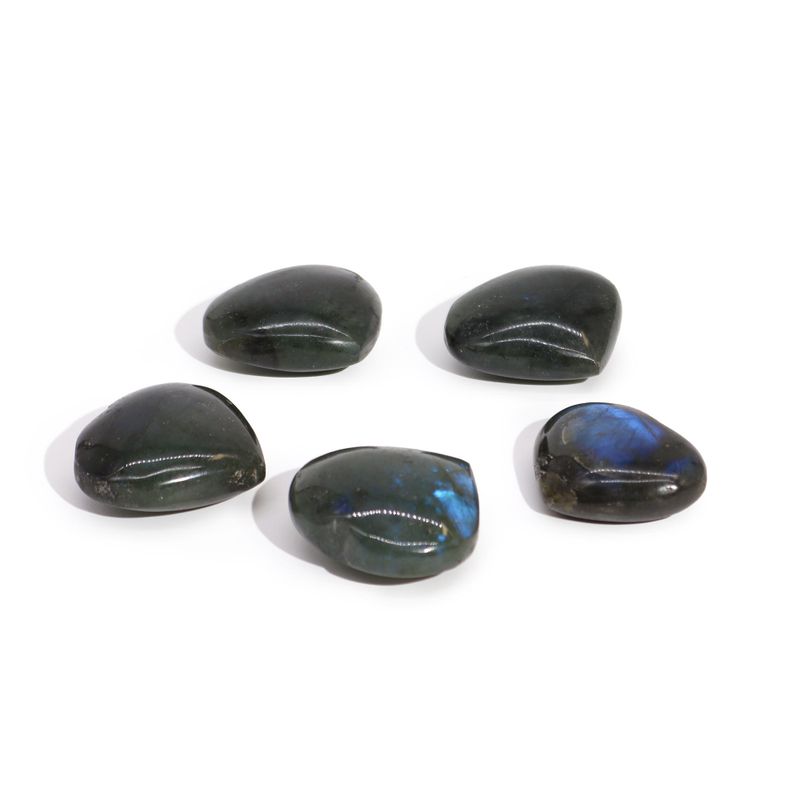 Madagascar Labradorite Hearts Stones (approx 17-3g 30-40mm)