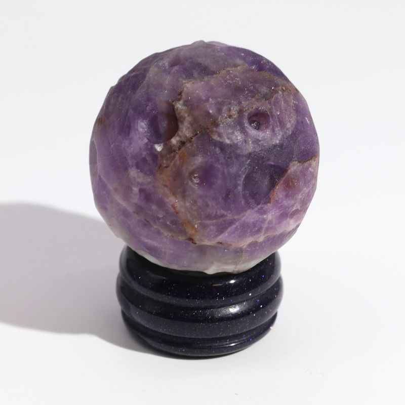 Ametyst Planet on a Solar Goldstone Stand - 40mm  (30x15mm stand)