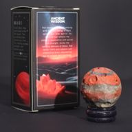 Red Jasper Planet on a Solar Goldstone Stand - 40mm  (30x15mm stand)