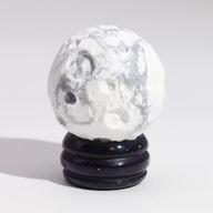 White Howlite Planet on a Solar Goldstone Stand - 40mm (30x15mm stand)