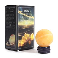 Yellow Jade Planet on a Solar Goldstone Stand - 40mm (30x15mm stand)