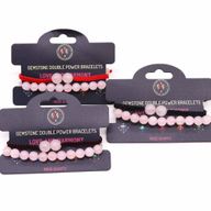 Gemstone Double Power Braclets- Rose Quartz