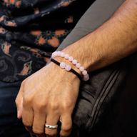 Gemstone Double Power Braclets- Rose Quartz