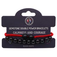 Gemstone Double Power Braclets- Black Agate