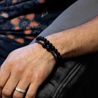 Gemstone Double Power Braclets- Black Agate