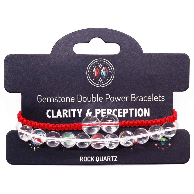 Gemstone Double Power Braclets- Rock Quartz