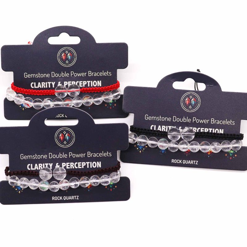 Gemstone Double Power Braclets- Rock Quartz
