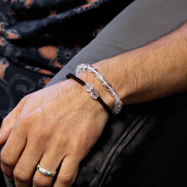 Gemstone Double Power Braclets- Rock Quartz