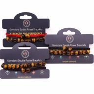 Gemstone Double Power Braclets- Tiger Eye