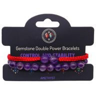 Gemstone Double Power Braclets- Amythist