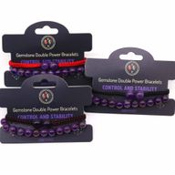 Gemstone Double Power Braclets- Amythist