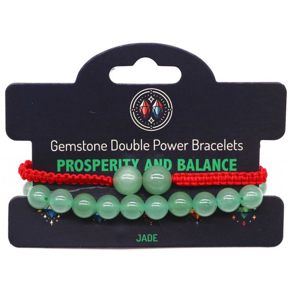 Gemstone Double Power Braclets- Jade