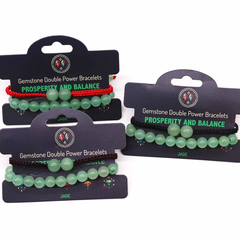Gemstone Double Power Braclets- Jade