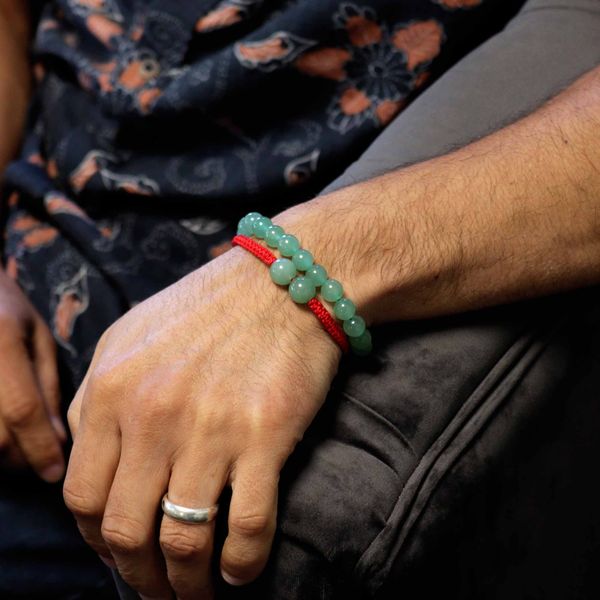 Gemstone Double Power Braclets- Jade