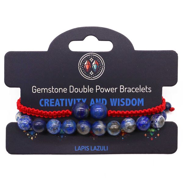 Gemstone Double Power Braclets- Sodalite
