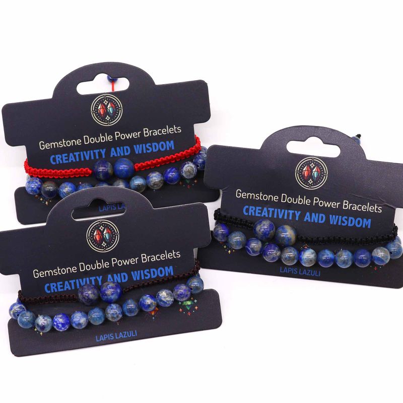 Gemstone Double Power Braclets- Sodalite
